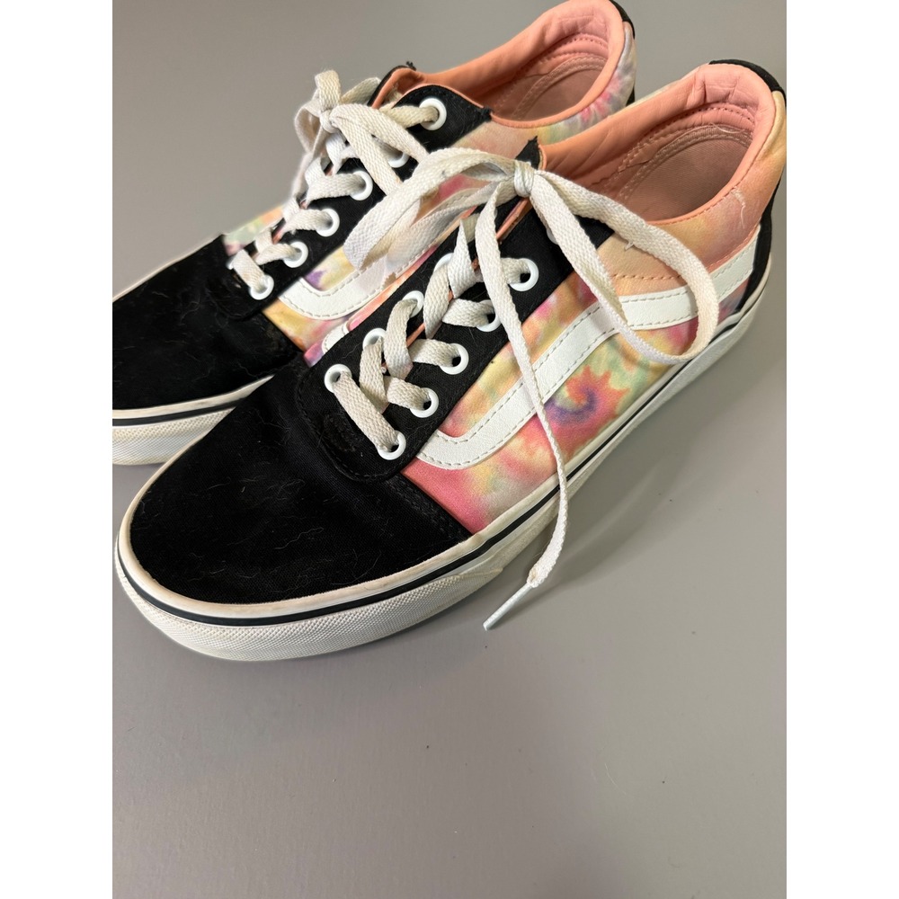 Vans Ward Tie Dye Black Suede Low Top Sneakers Womens 9.5 Skate Shoes